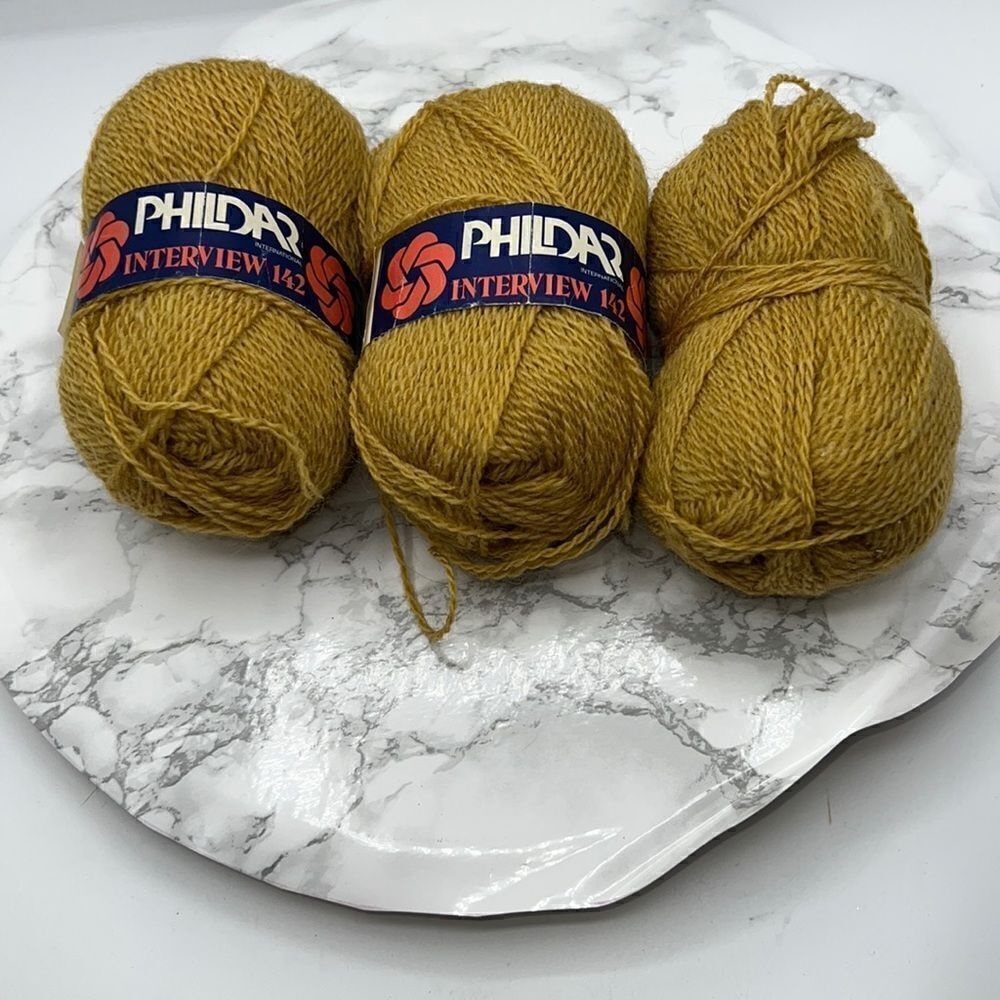 PHILDAR Interview 142 Acrylic, Wool and Mohair Blend Yarn-3 Skeins